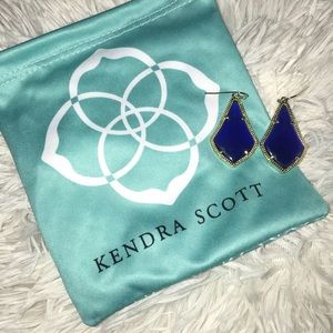 Kendra Scott Alex earrings in cobalt blue